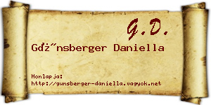Günsberger Daniella névjegykártya